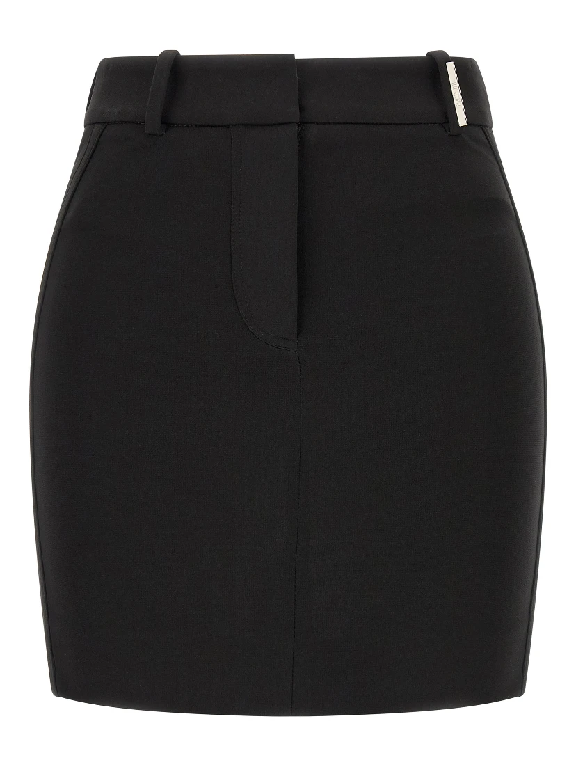 Black Viscose Long Skirt