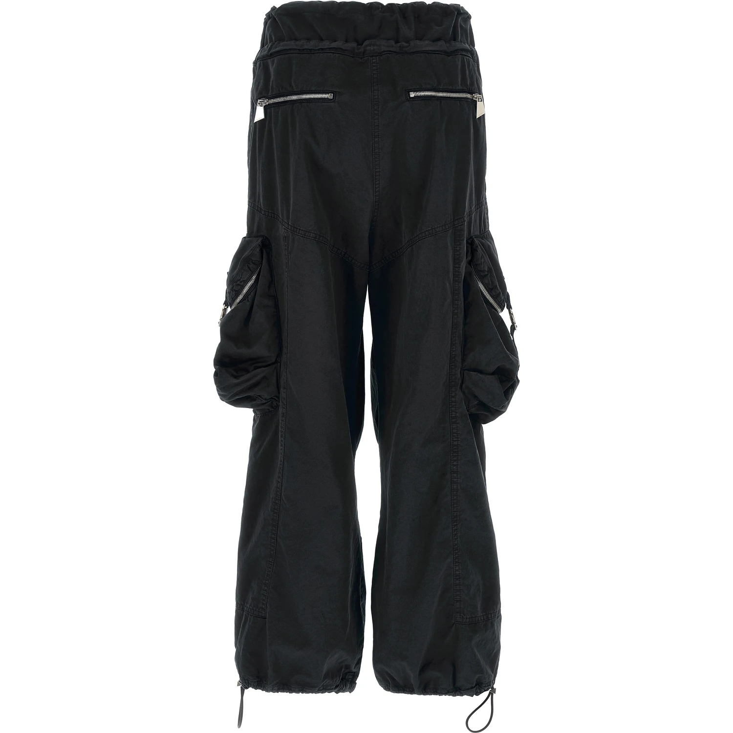 Black Cotton Cargo Pants