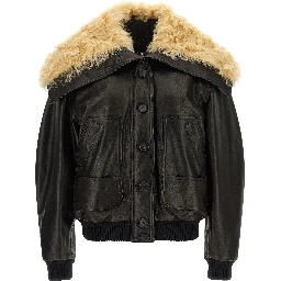 Black Lamb Leather Leather Jacket