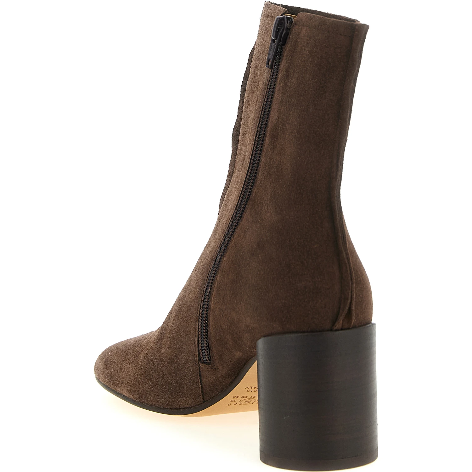 Brown Cowhide Ankle Boots