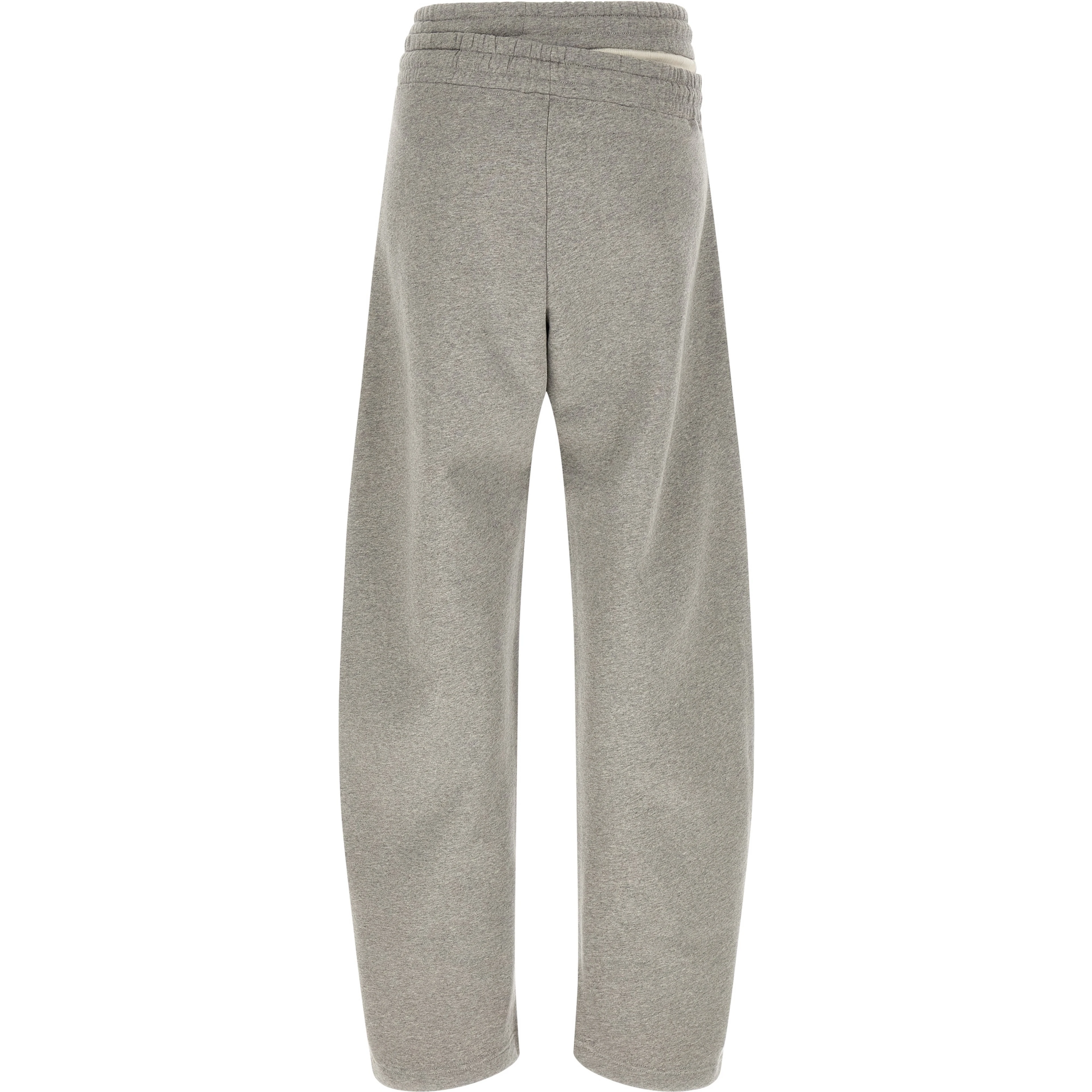 Gray Cotton Casual Pants