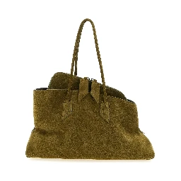 Bicolor Bovine Leather Shoulder Bag