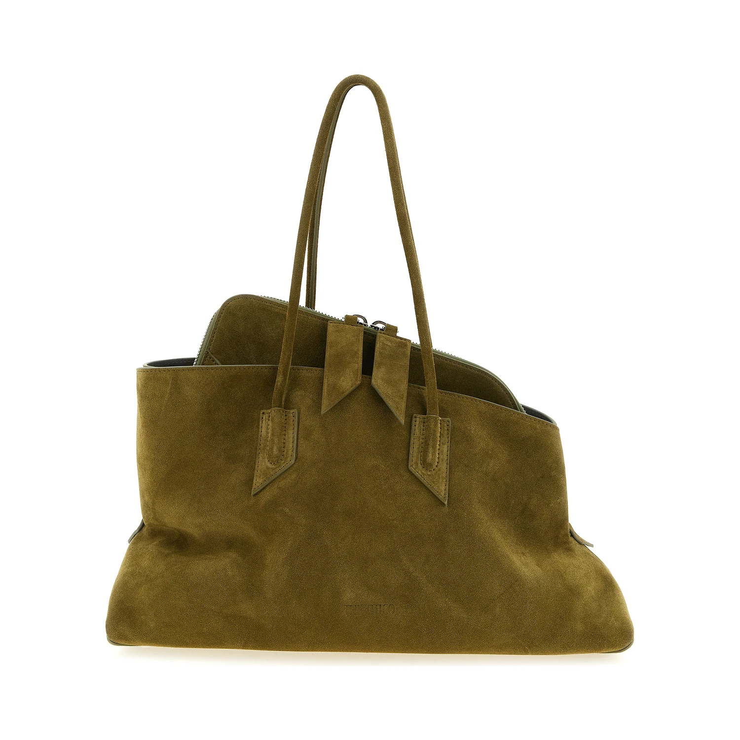 Bicolor Bovine Leather Shoulder Bag