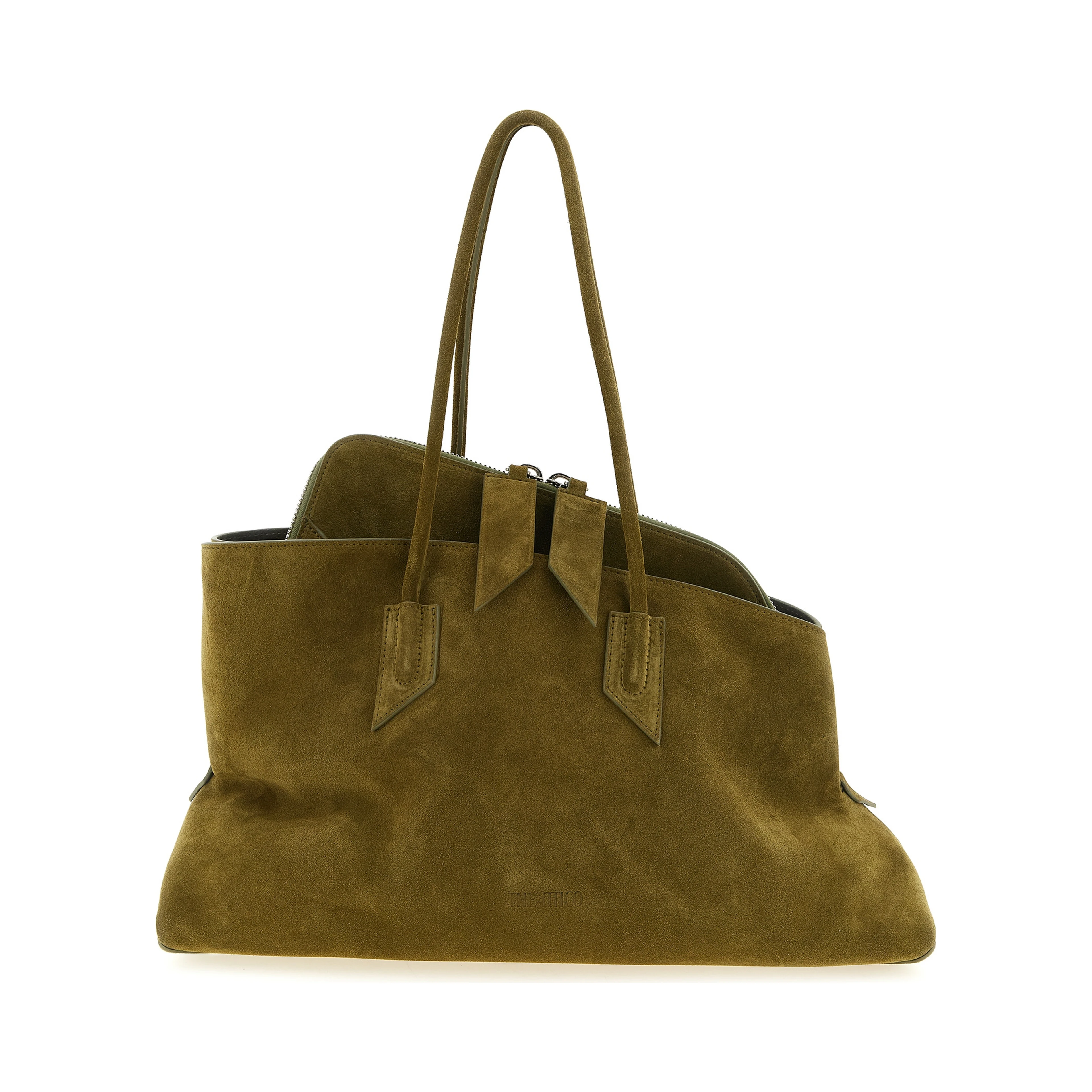 Bicolor Bovine Leather Shoulder Bag