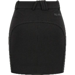 Black Viscose Long Skirt