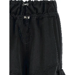 Black Cotton Cargo Pants
