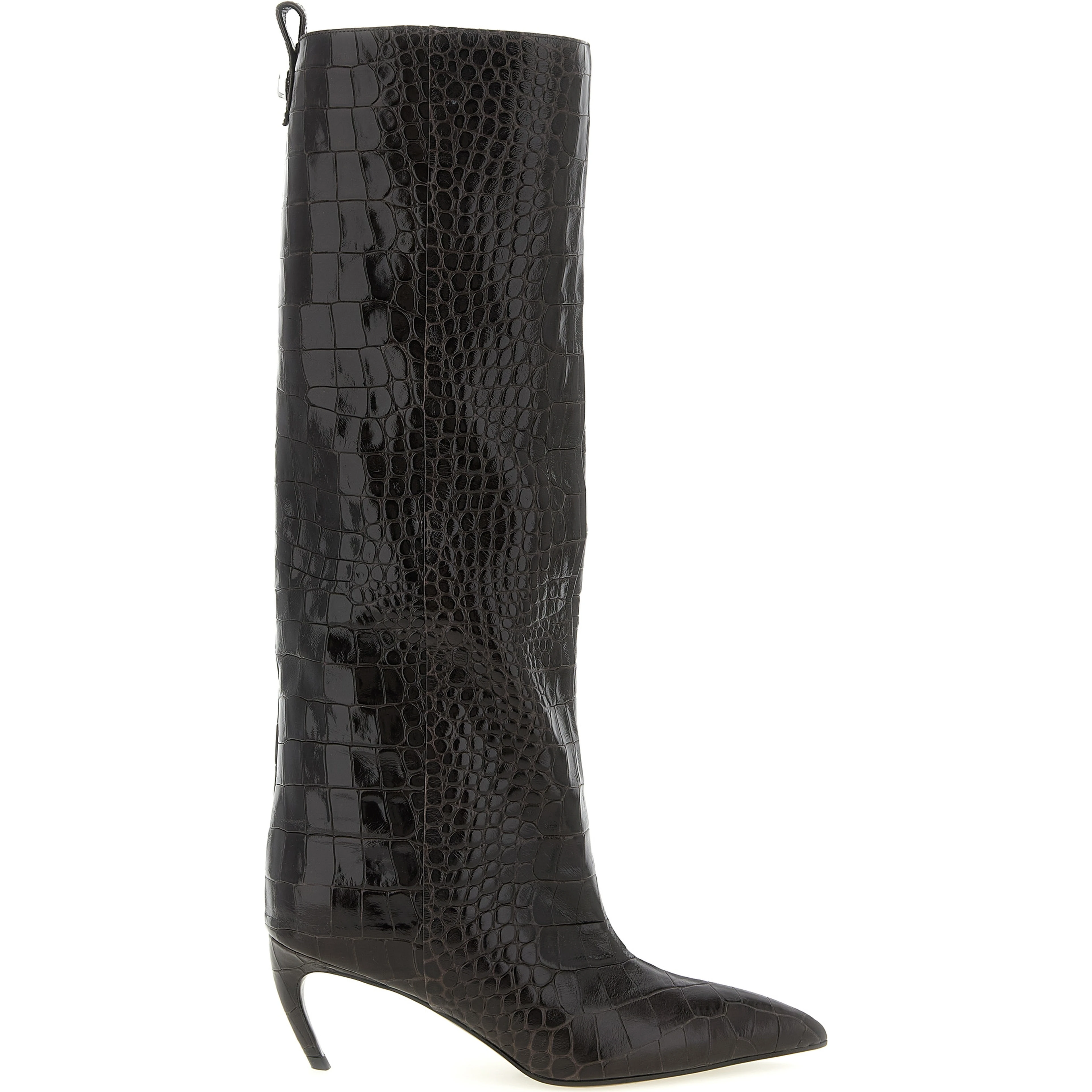 Brown Bovine Leather Over The Knee