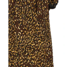 Brown Viscose Long Dress