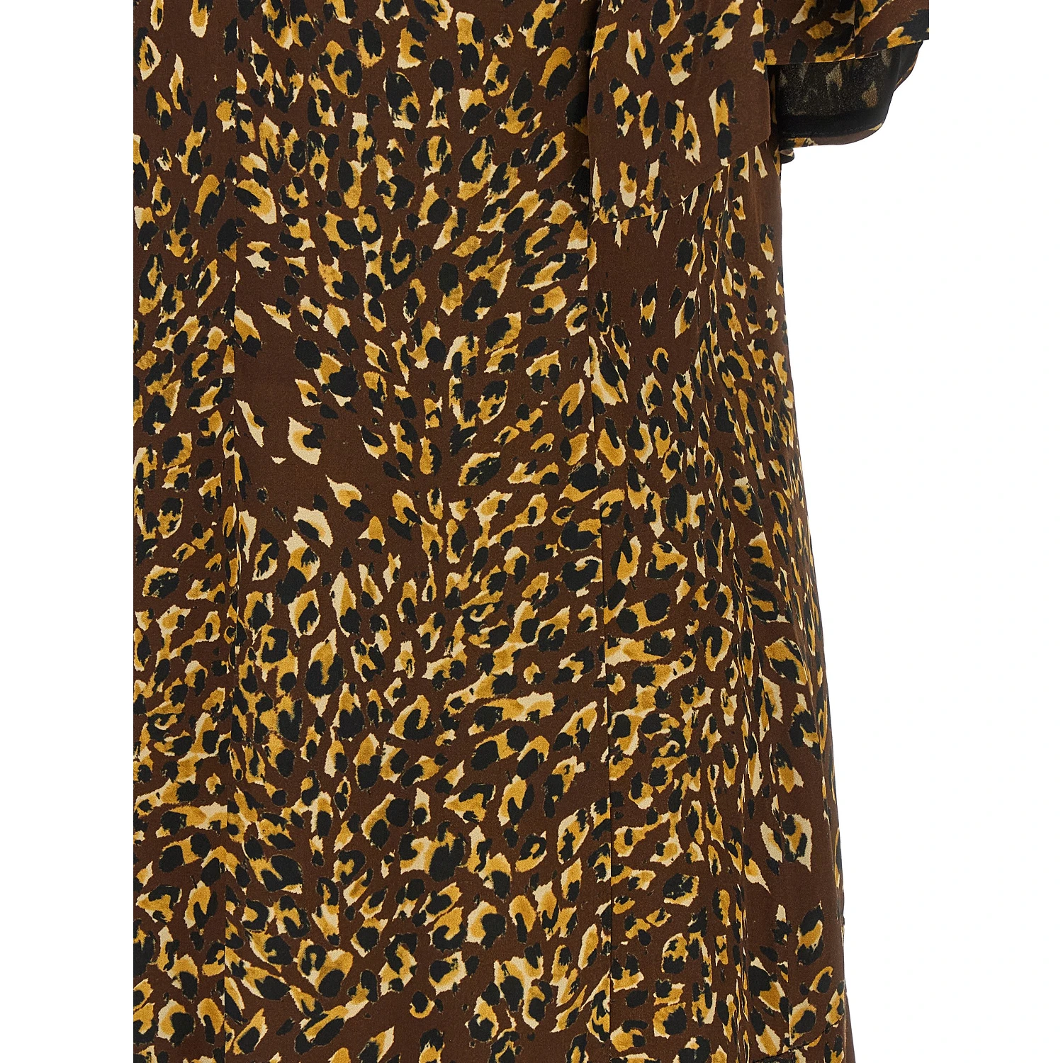 Brown Viscose Long Dress