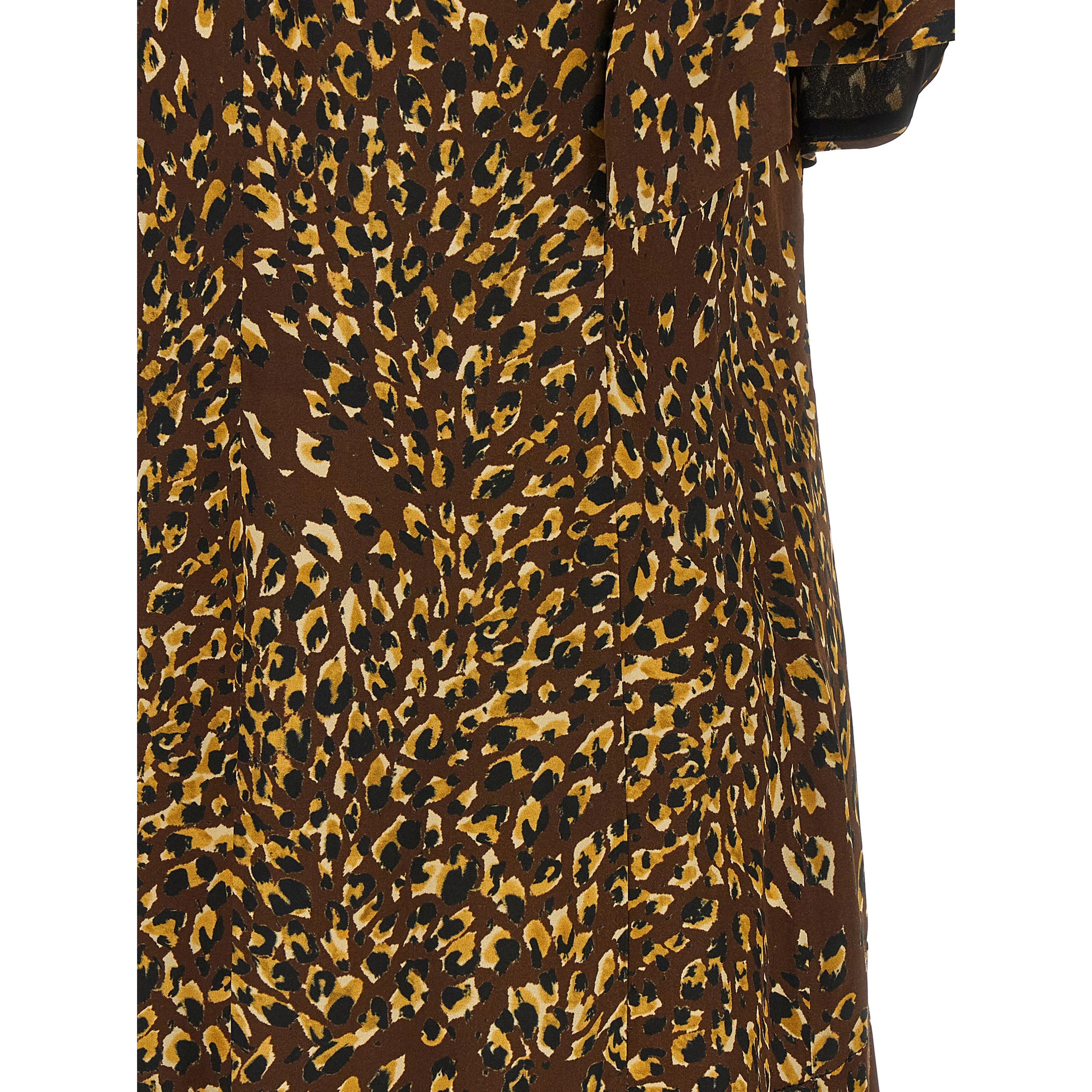 Brown Viscose Long Dress