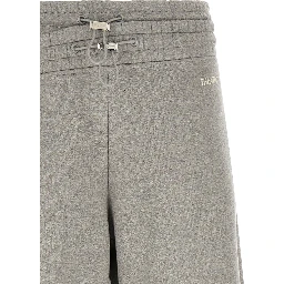 Gray Cotton Casual Pants
