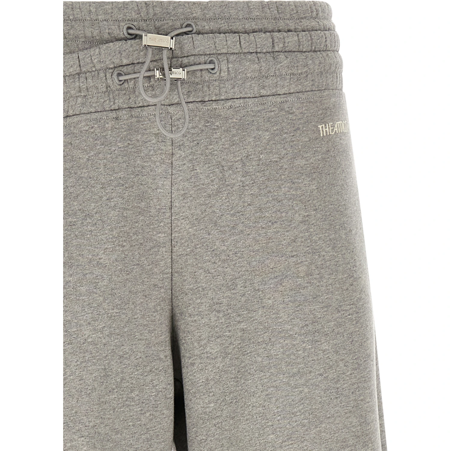 Gray Cotton Casual Pants