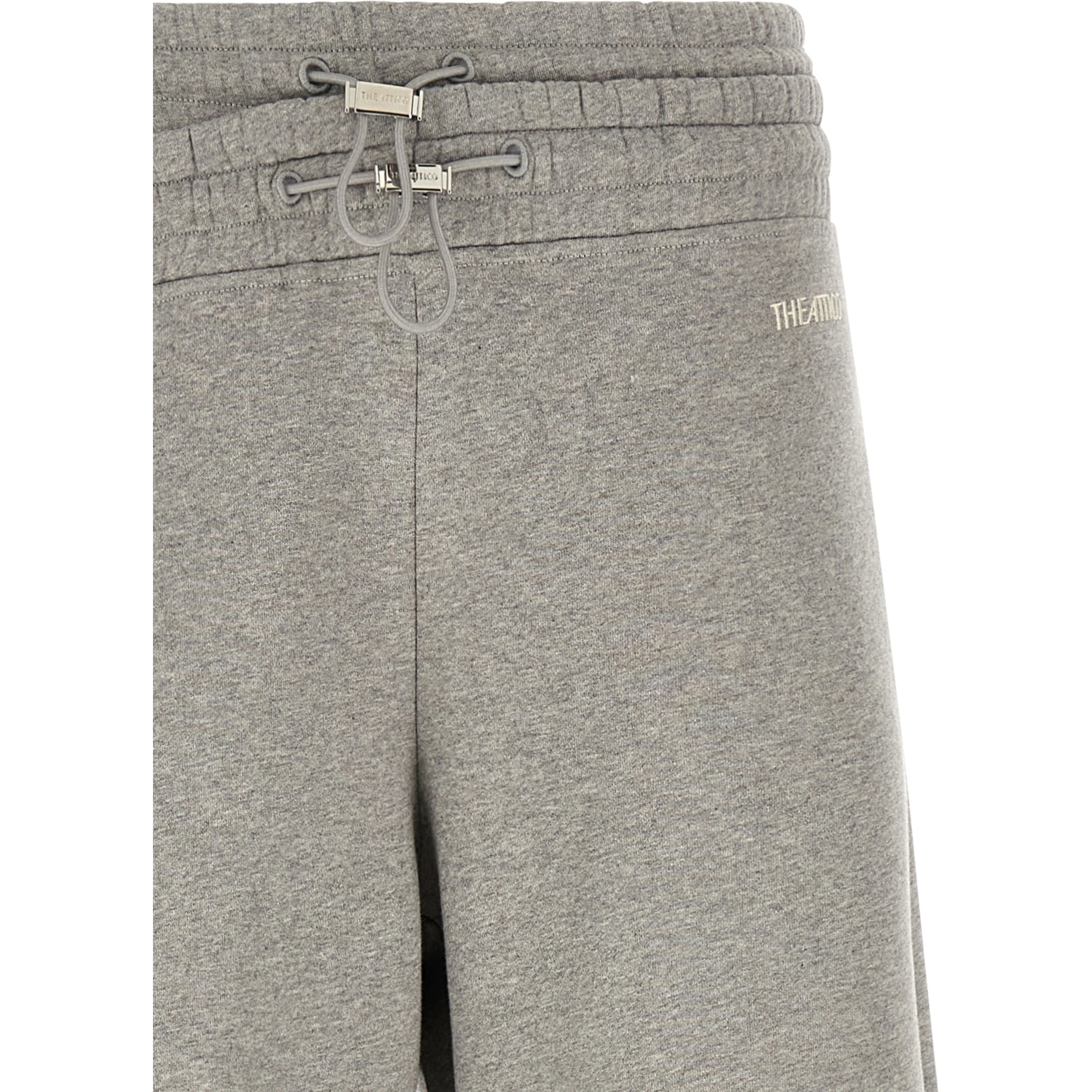 Gray Cotton Casual Pants