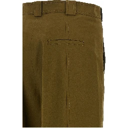 Bicolor Cotton Cropped Pants