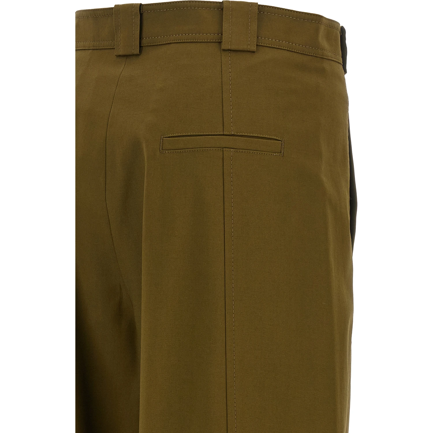 Bicolor Cotton Cropped Pants