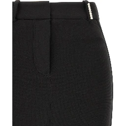 Black Viscose Long Skirt