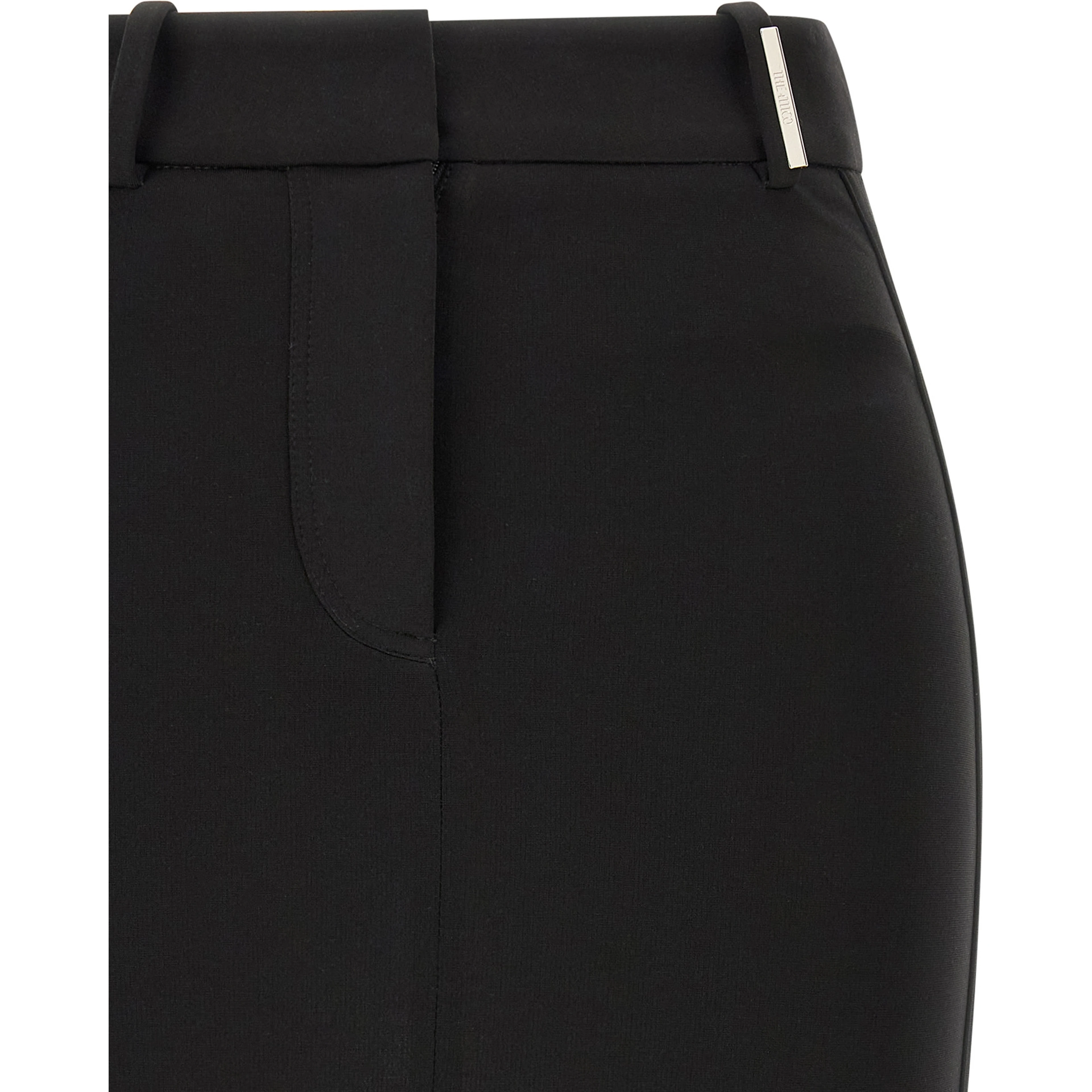 Black Viscose Long Skirt