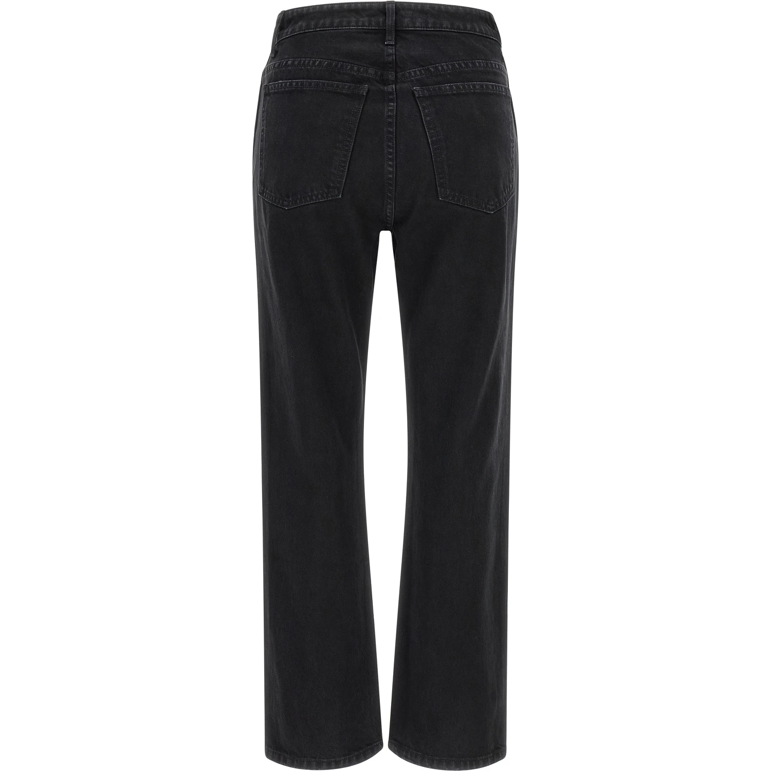 Black Cotton Flared Jeans