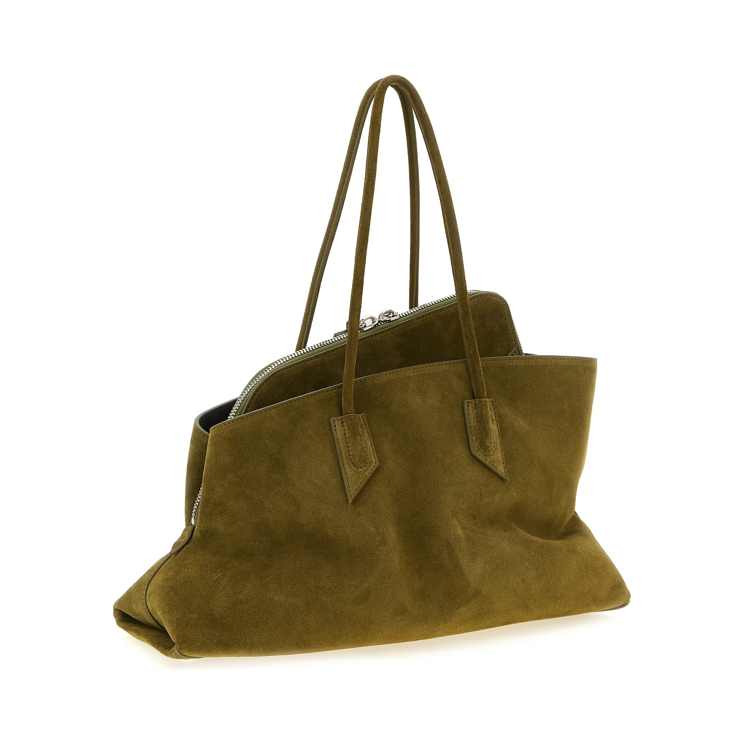 Bicolor Bovine Leather Shoulder Bag