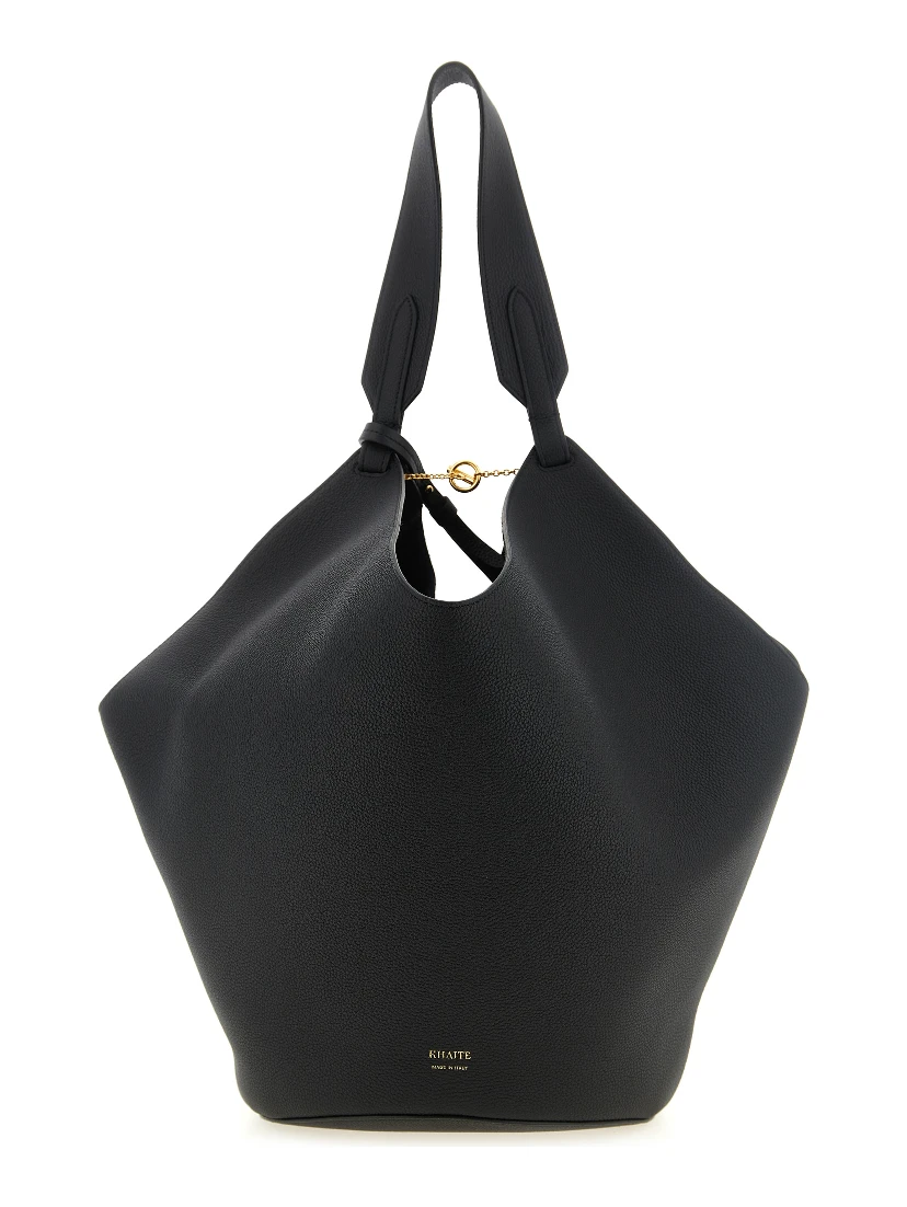 Black Calfskin Tote Bag