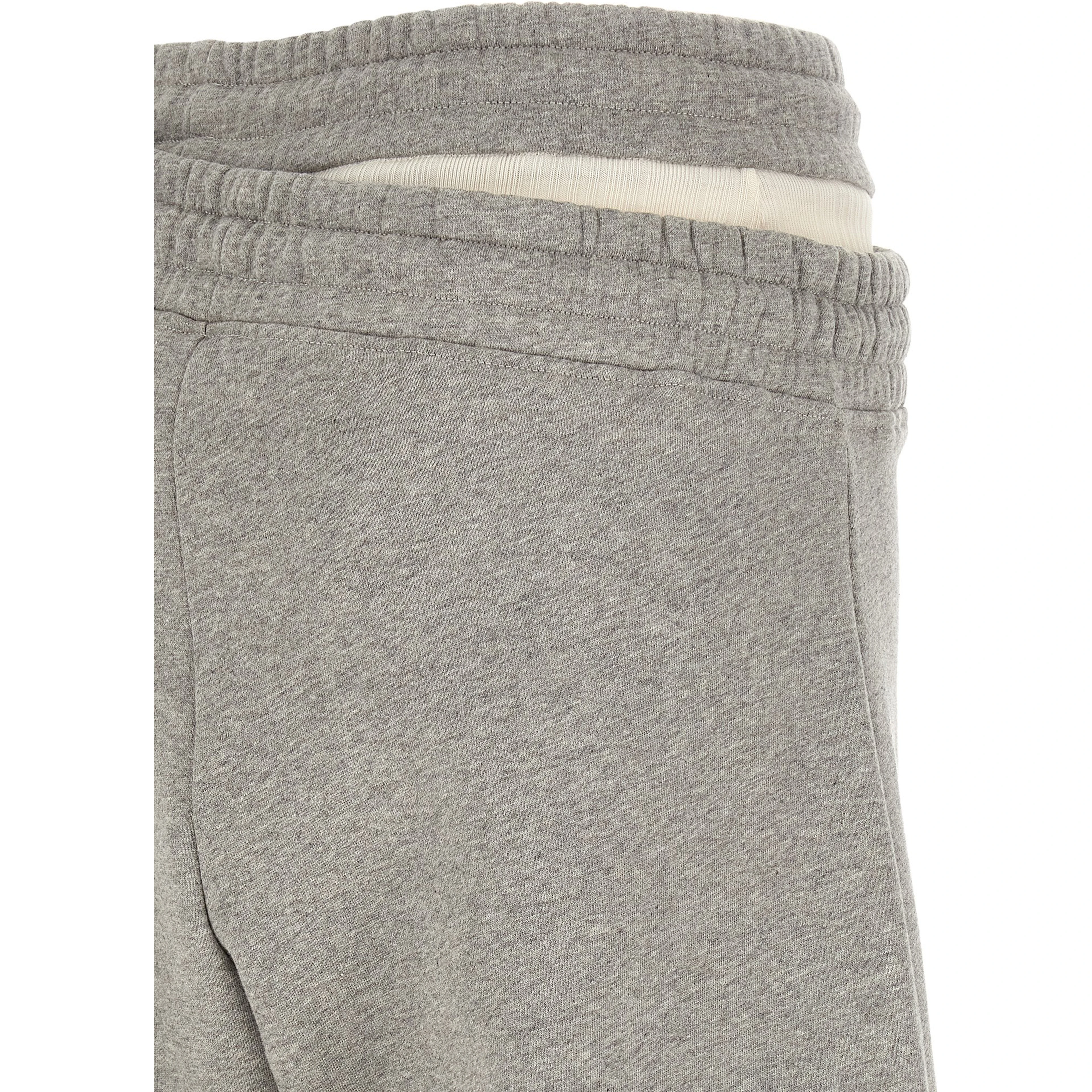 Gray Cotton Casual Pants