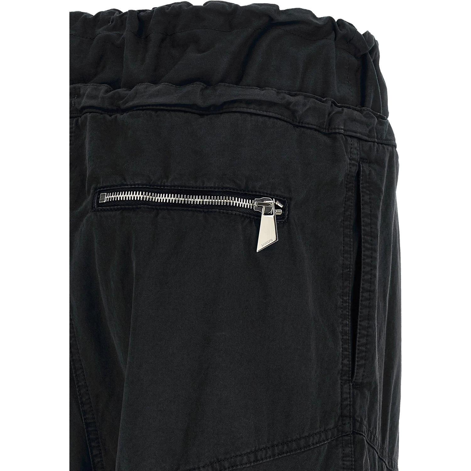 Black Cotton Cargo Pants