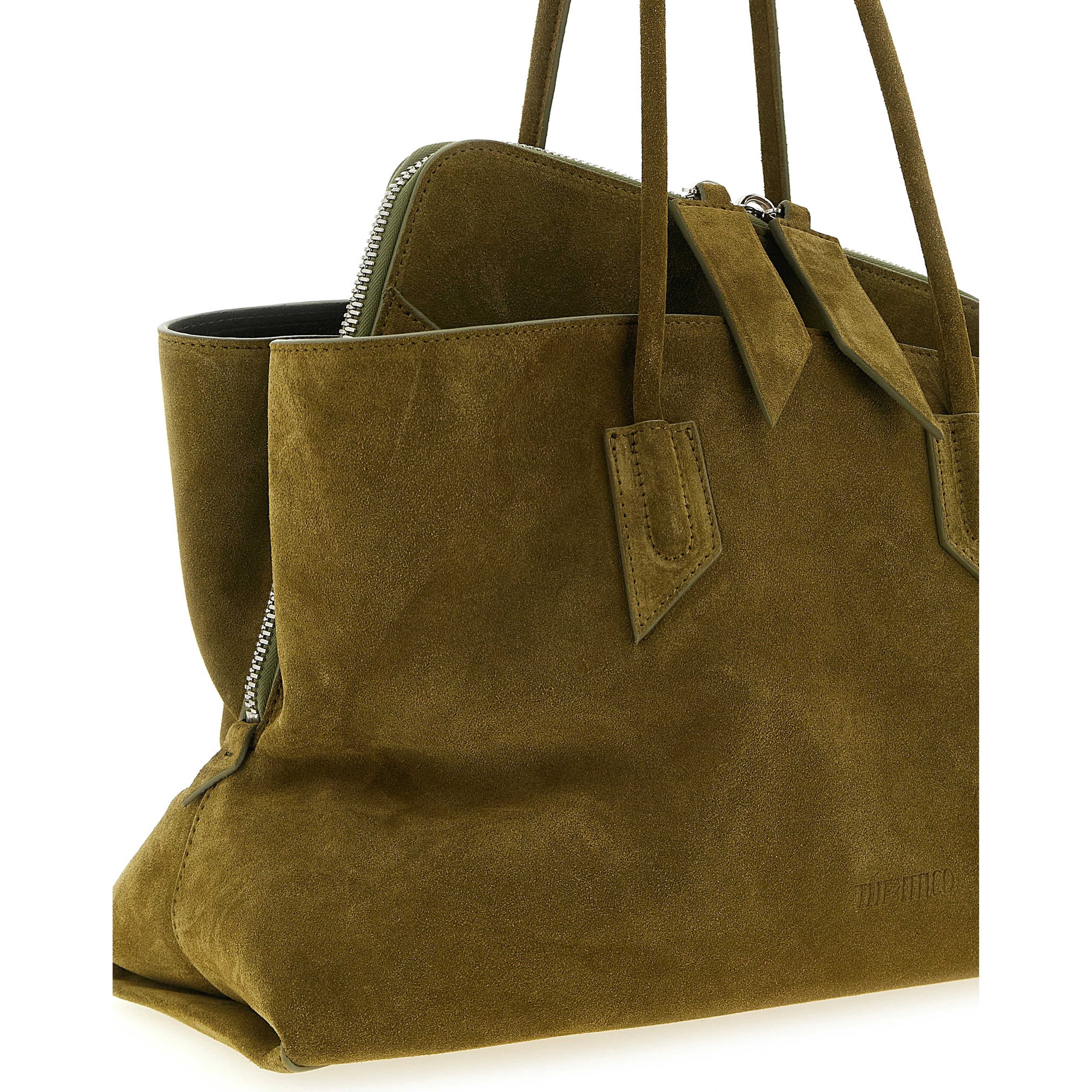 Bicolor Bovine Leather Shoulder Bag