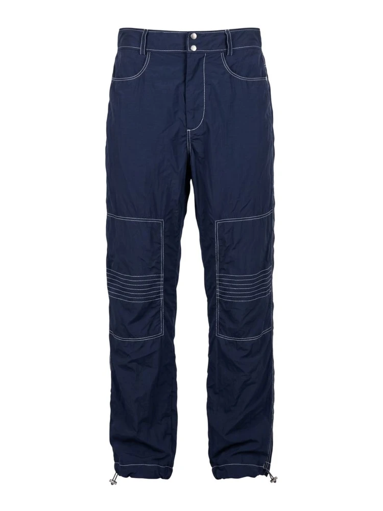 Blue Polyamide Men Pants