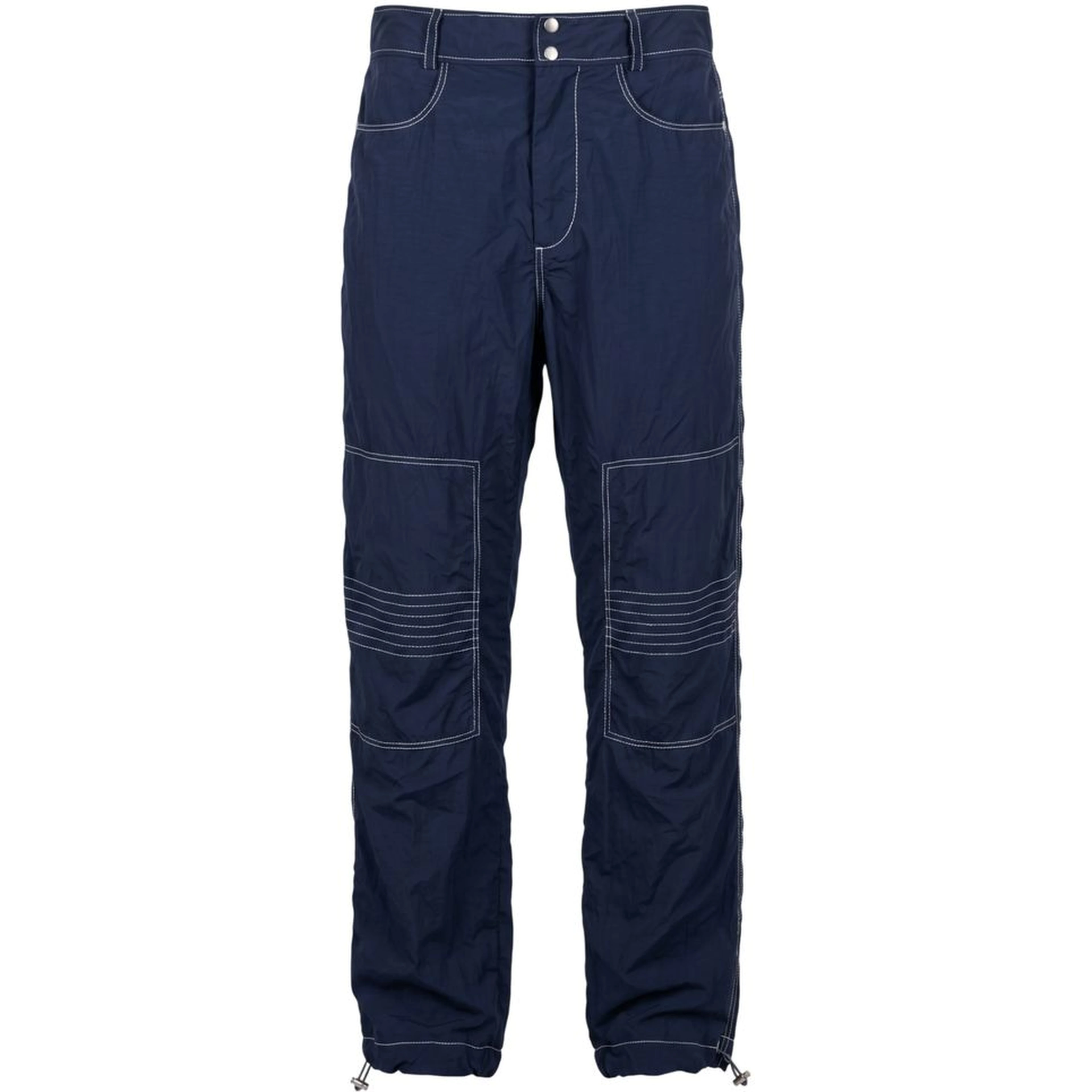 Blue Polyamide Men Pants
