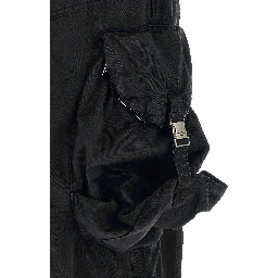 Black Cotton Cargo Pants