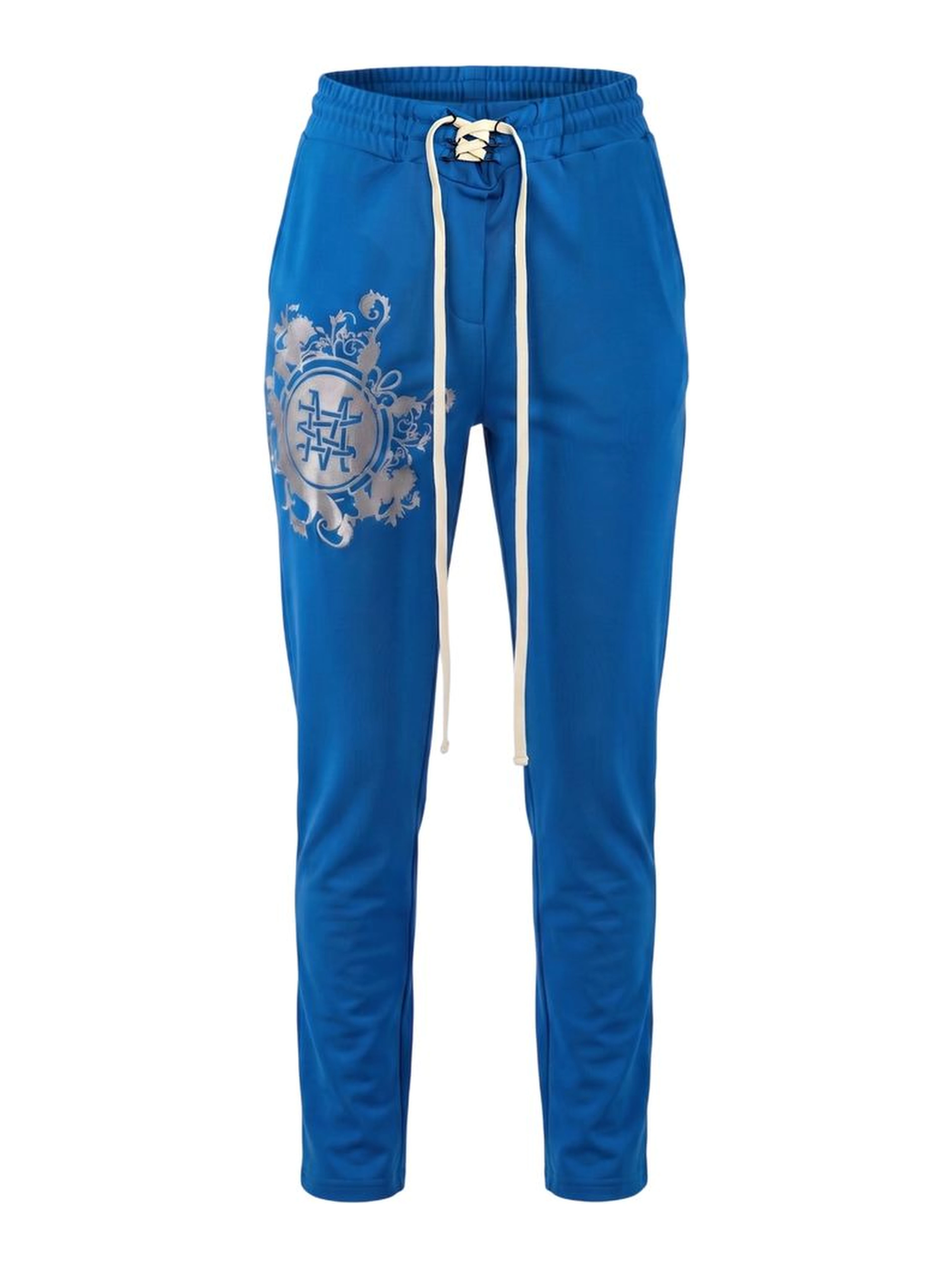 Blue Viscose Women Pants