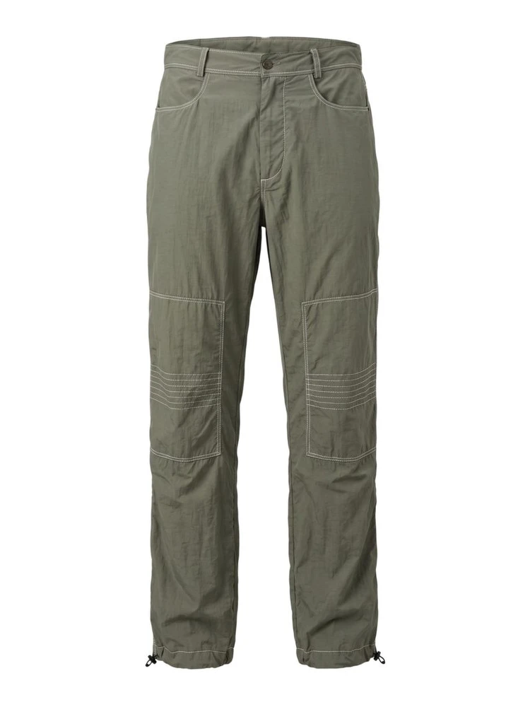 Green Fabric Men Pant