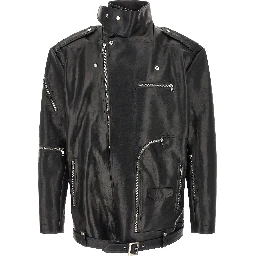 Black Bull Skin Leather Jacket