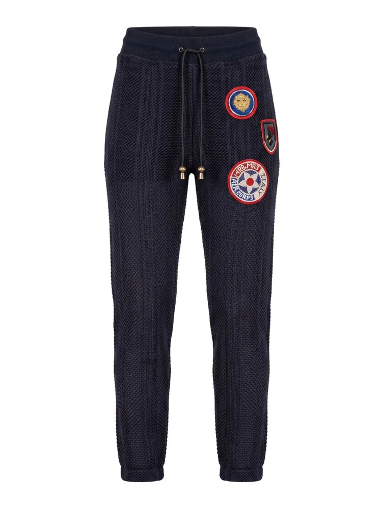 Blue Knit Women Pants