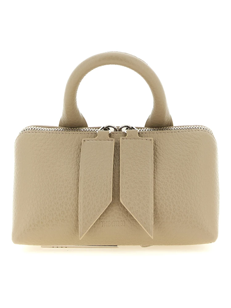 Beige Bovine Leather Handbag