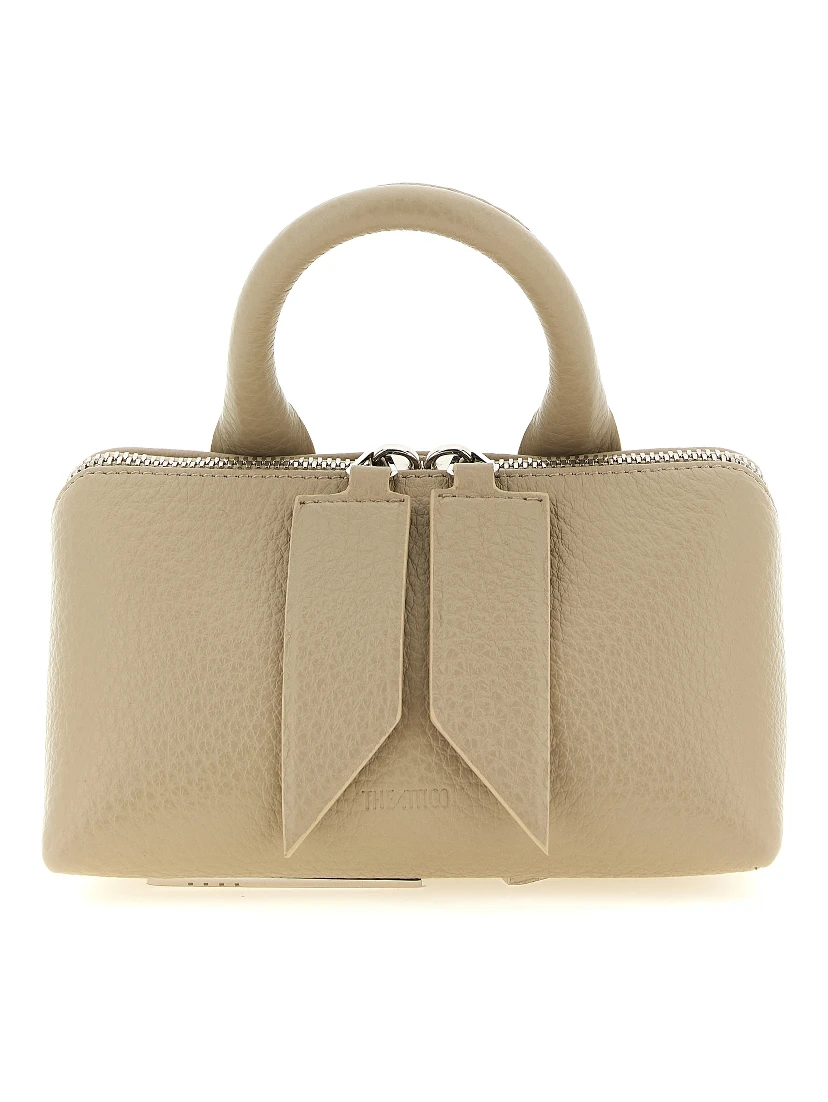Beige Bovine Leather Handbag
