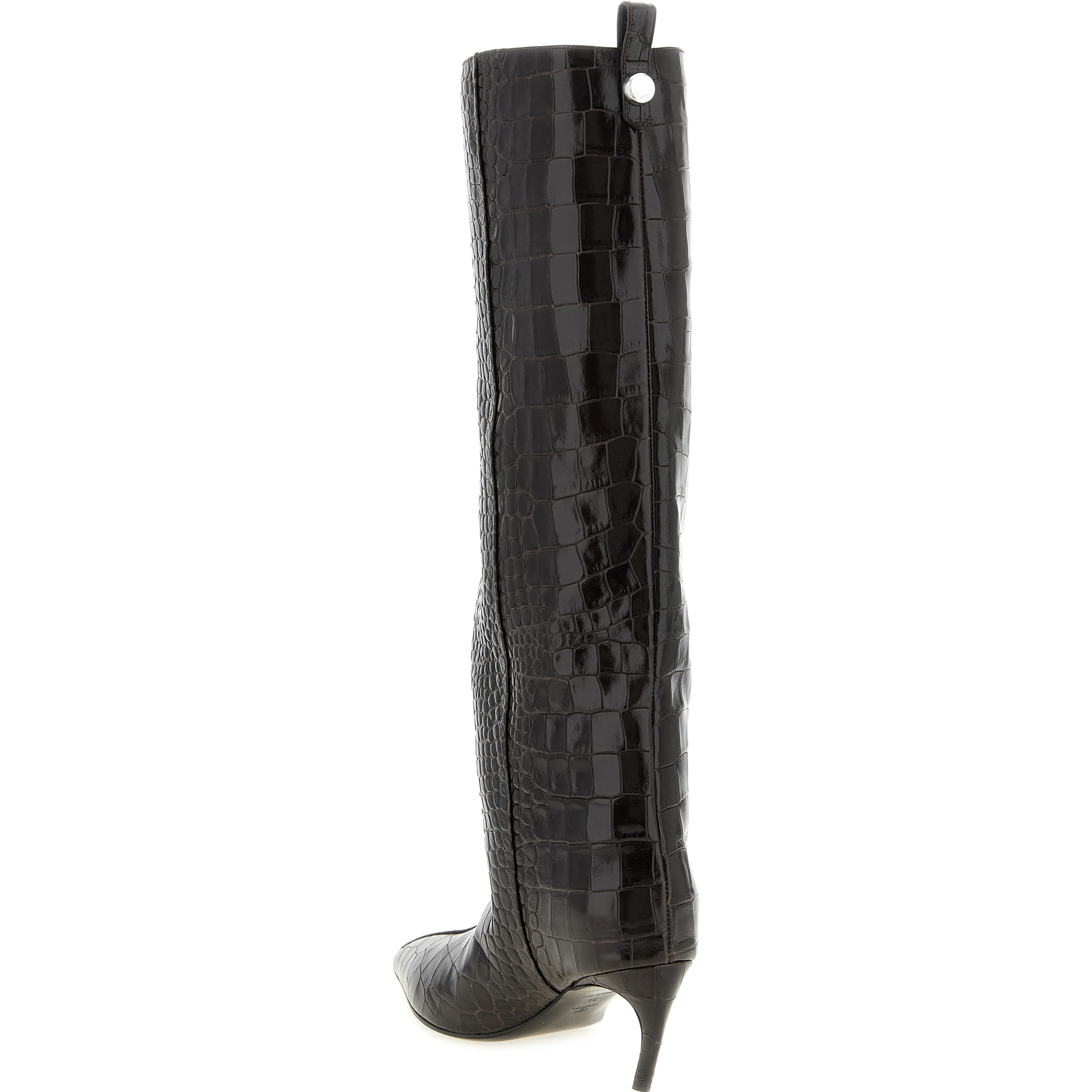 Brown Bovine Leather Over The Knee