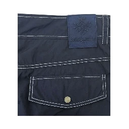 Blue Polyamide Men Pants