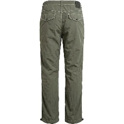 Green Fabric Men Pant