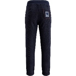 Blue Knit Women Pants