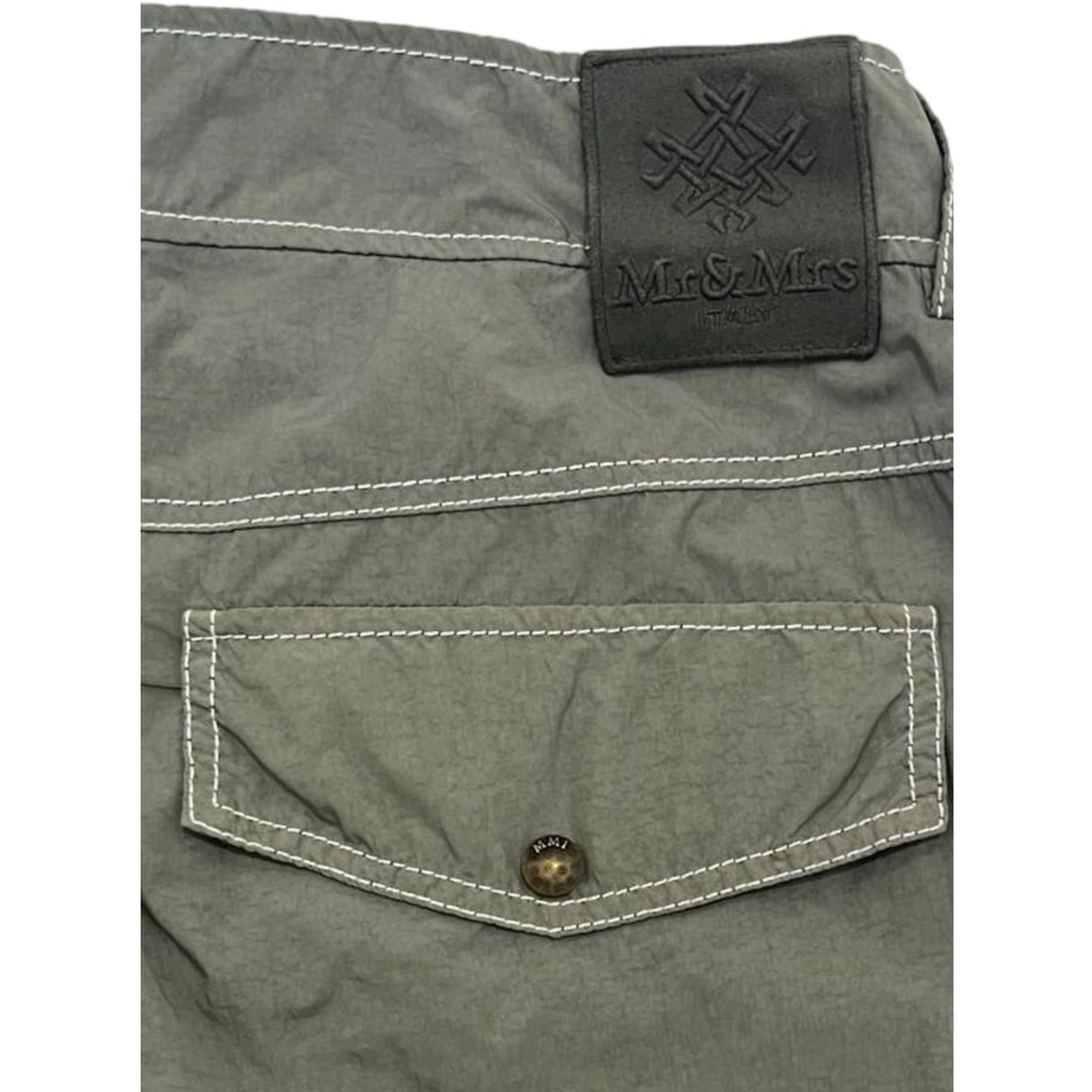 Green Fabric Men Pant