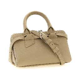 Beige Bovine Leather Handbag