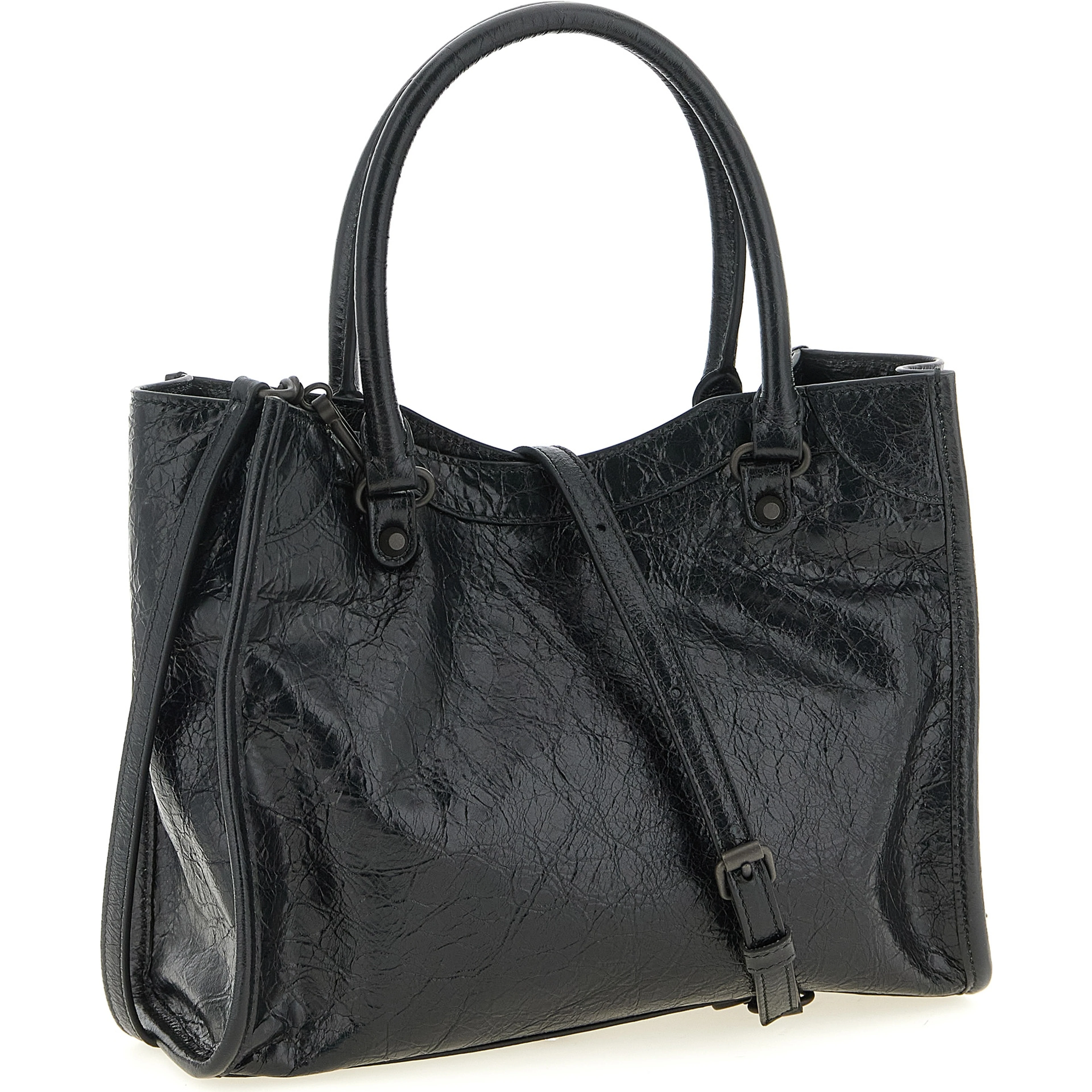 Black Lamb Leather Tote Bag