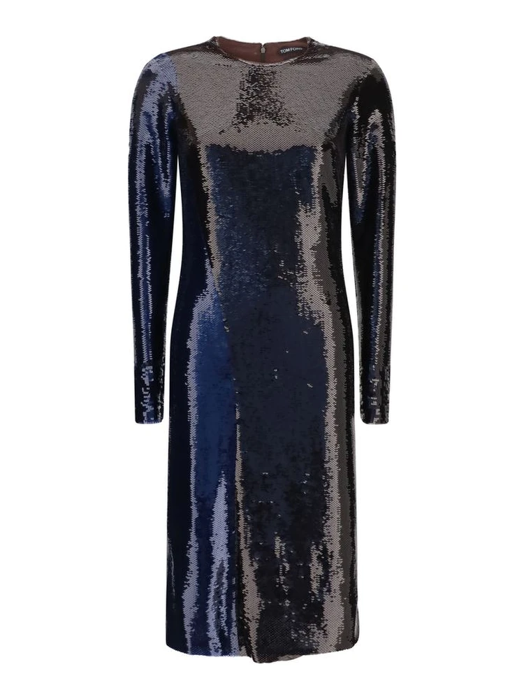 Blue Polyamide Cocktail Dress