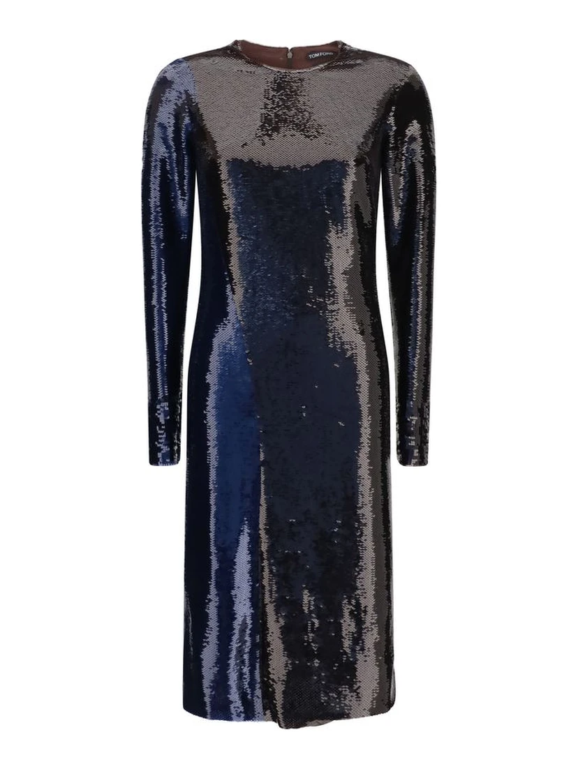 Blue Polyamide Cocktail Dress