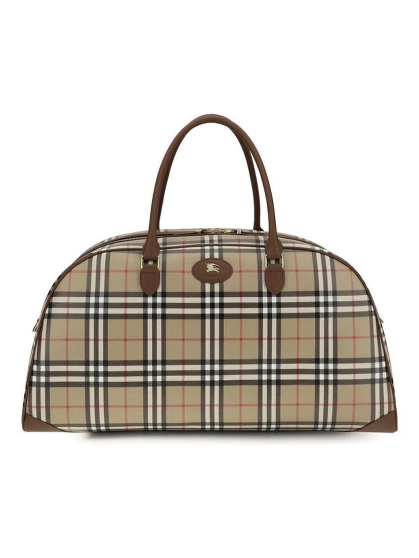 Beige Cotton Shoulder Bag