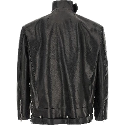 Black Bull Skin Leather Jacket