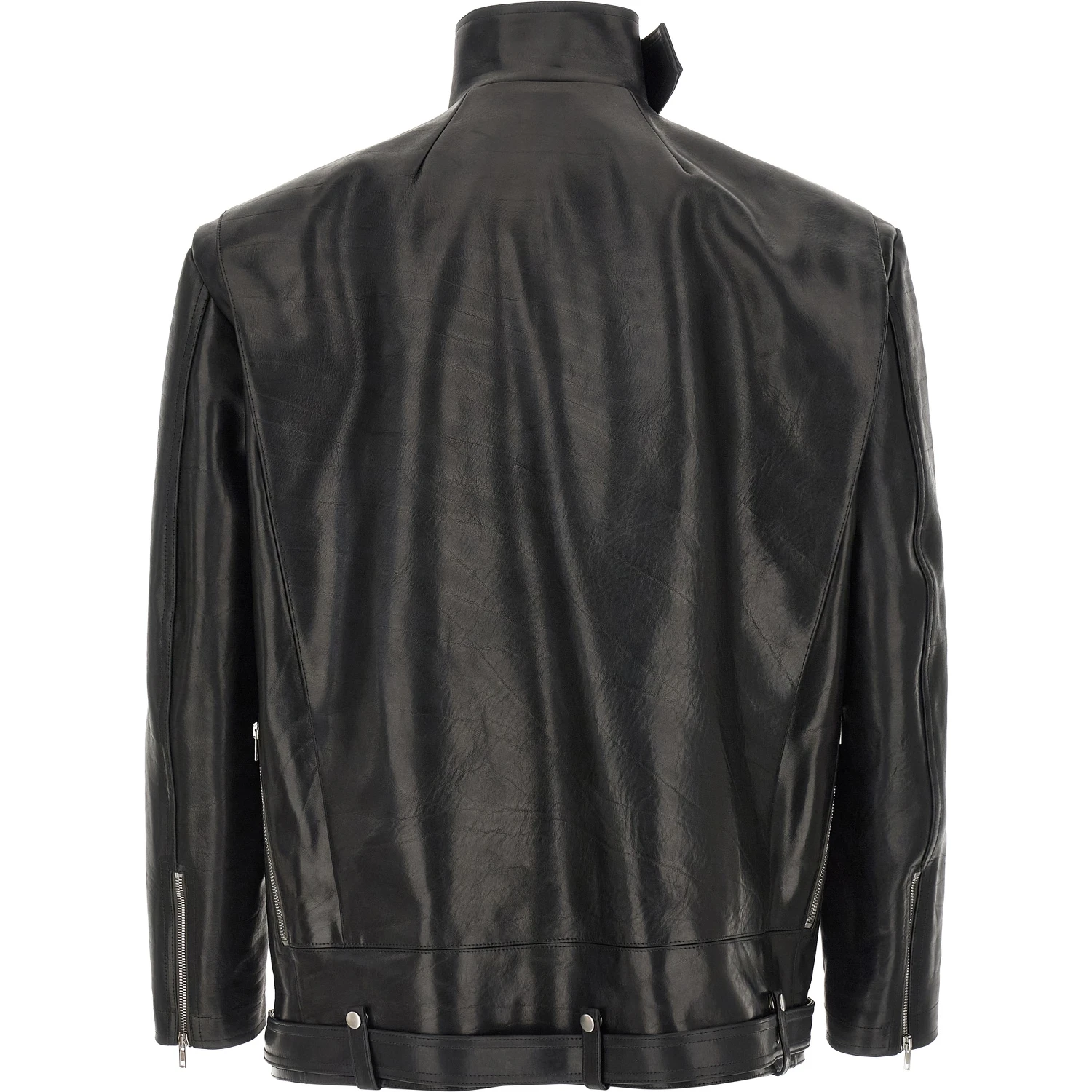 Black Bull Skin Leather Jacket