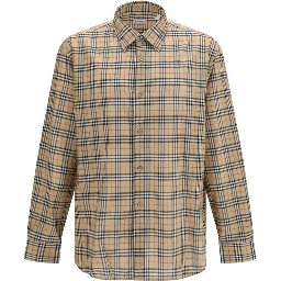 Beige Cotton Pattern Shirt