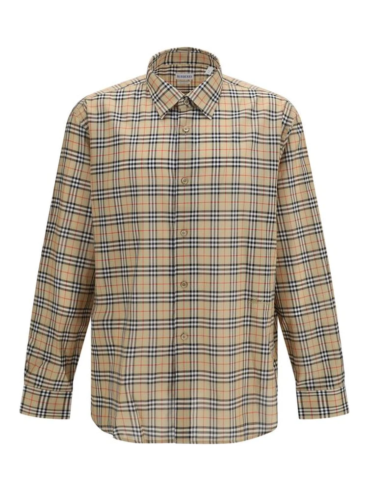 Beige Cotton Pattern Shirt